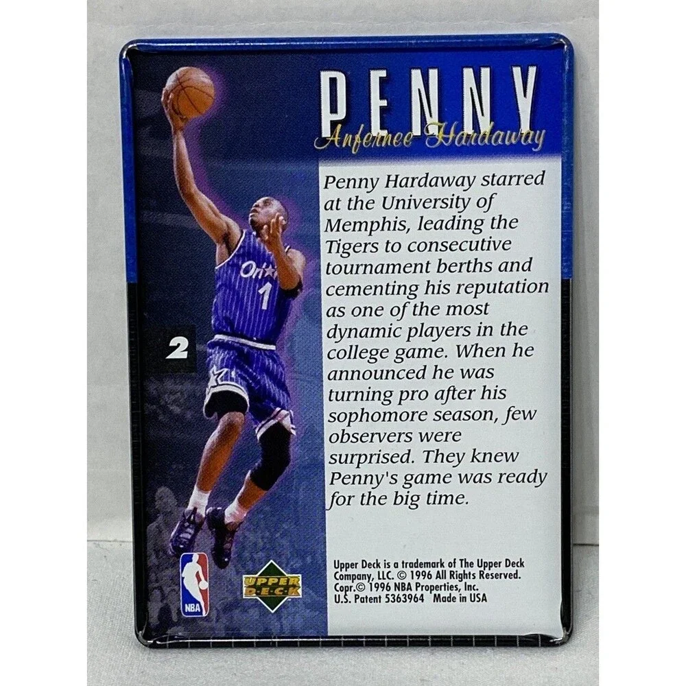 Upper Deck Penny Anfernee Hardaway 1996 4 All Metal Cards In Tin